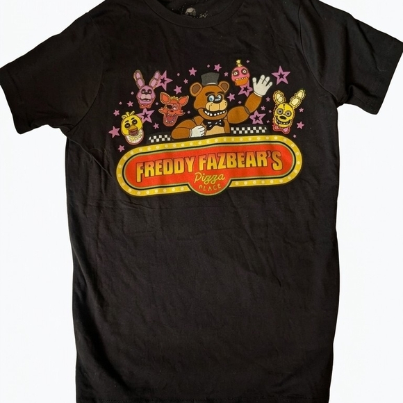 Universal Tops - Freddy Fazbear's Pizza Kids Black Graphic Tee